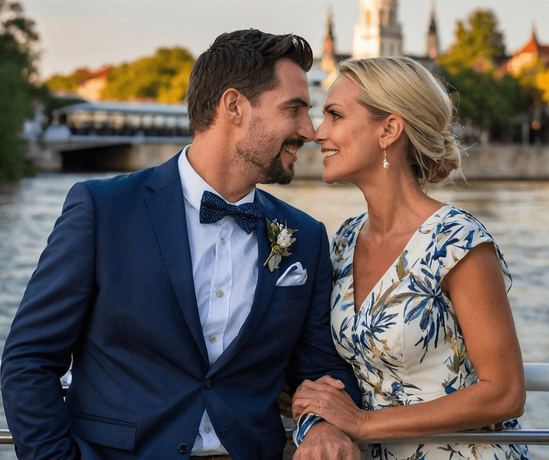 Mature couple smiling together